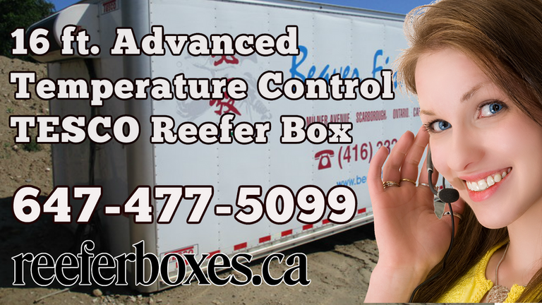 16 FT. ADVANCED TEMPERATURE CONTROL refrigerated box, REEFER Van Body Truck Box Sales Toronto Ontario.