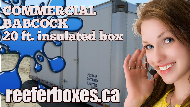 COMMERCIAL BABCOCK 20 ft refrigerated box, REEFER Van Body Truck Box Sales Toronto Ontario.