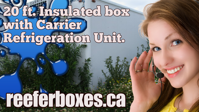 INSULATED 20 ft refrigerated box, REEFER Van Body Truck Box Sales Toronto Ontario.