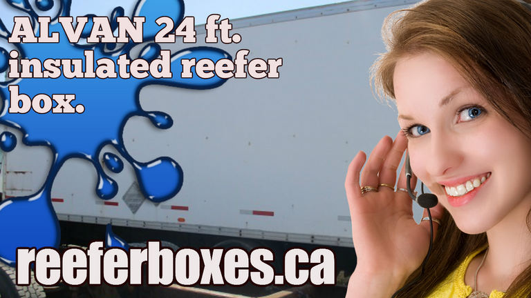 ALVAN 24 ft refrigerated box, REEFER Van Body Truck Box Sales Toronto Ontario.