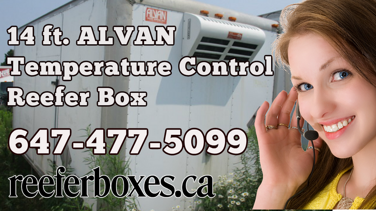ALVAN 14 ft. Temperature Control refrigerated box, REEFER Van Body Truck Box Sales Toronto Ontario.