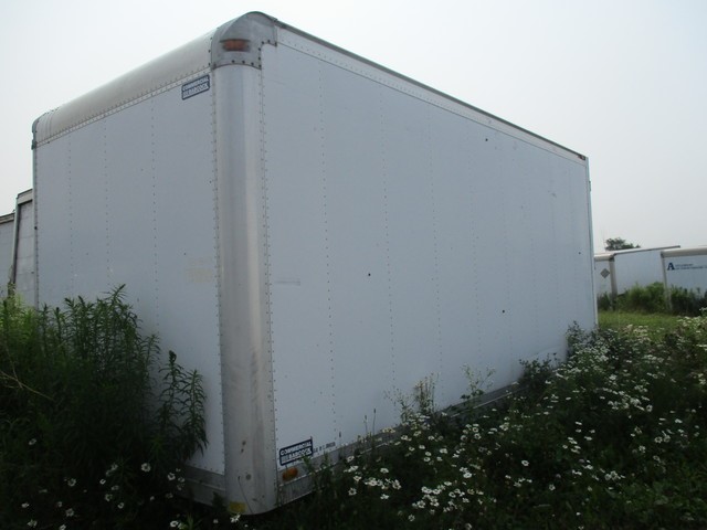 18 ft. Commercial Babcock aluminum, insulated truck body / van box, with barn doors, inside width 98 inches, inside height 96 inches, rear door opening 90 inches, wood floor wood walls, insulated roof, crash plate, dome lights.