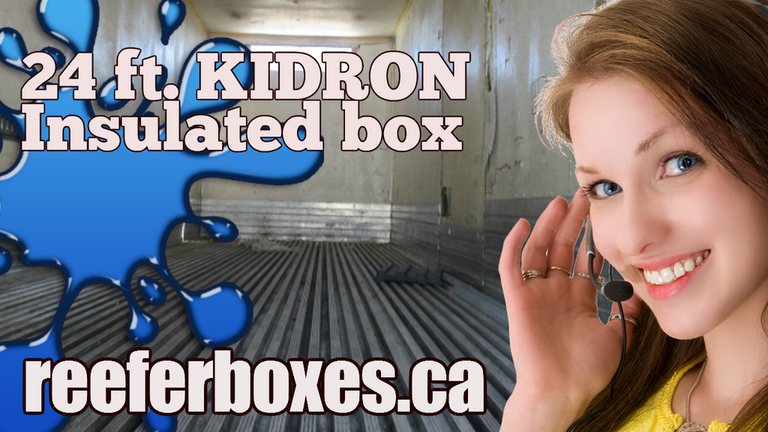 KIDRON 24 ft refrigerated box, REEFER Van Body Truck Box Sales Toronto Ontario.