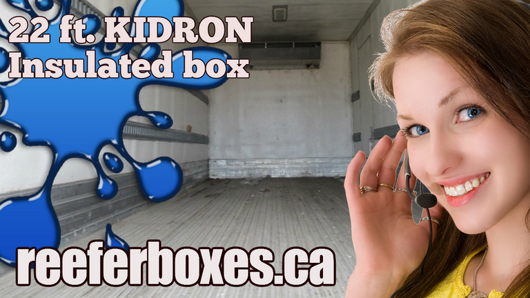 KIDRON 22 ft refrigerated box, REEFER Van Body Truck Box Sales Toronto Ontario.